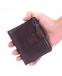 Genuine Leather Wallet 6 Card Slots Card Holder Cowhide Coin Purse For Women Men