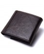 Vintage Genuine Leather Cowboy Trifold Wallet For Men