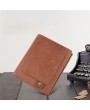 Men Genuine Leather RFID Anti-magnetic Vintage Outdoor Casual 20 Card Slots Wallet