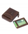 Genuine Leather Retro Multifunction Wallet Casual Coin Zipper Bags For Men