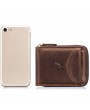 Genuine Leather Retro Multifunction Wallet Casual Coin Zipper Bags For Men