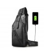 Outdoor Shoulder USB Charging Port Chest Bag Sling Bag Travel Daypack Crossbody Bag For Men