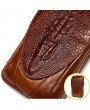 Genuine Leather Waist Bag Crocodile Pattern Crossbody Bag Phone Bag For Men