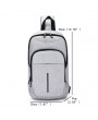 Large Capacity Business Casual USB Charging Port Sling Bag Chest Bag Crossbody Bag For Men