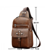 Men Vintage Genuine Leather Chest Bag Leisure Shoulder Bag