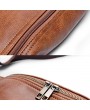 Vintage PU Leather Casual Sling Bag Waist Bag Crossbody Bag For Men