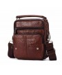 Men Genuine Leather Vintage Messenger Bag Casual Shoulder Bag Wasit Bag