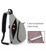 Multi Pocket Dacron Chest Bag Casual USB Socket Crossbody Bag Sling Bag For Women Men