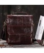 Men Genuine Leather Retro Messenger Bag Casual Shoulder Bag