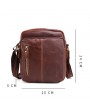 Men Vintage Genuine Leather Solid Crossbody Bag Shoulder Bag