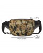 Vintage Genuine Leather Camouflage Sling Bag Waist Bag Chest Bag Crossbody Bag For Men