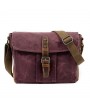 Vintage Canvas Genuine Leather Waterproof Shoulder Bag Messenger Bag Crossbody Bag For Men