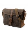 Vintage Canvas Genuine Leather Waterproof Shoulder Bag Messenger Bag Crossbody Bag For Men