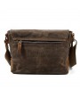 Vintage Canvas Genuine Leather Waterproof Shoulder Bag Messenger Bag Crossbody Bag For Men