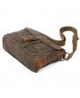 Vintage Canvas Genuine Leather Waterproof Shoulder Bag Messenger Bag Crossbody Bag For Men