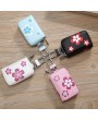 Women Floral PU Leather Car Key Holder Casual Storage Bag