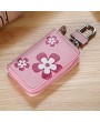 Women Floral PU Leather Car Key Holder Casual Storage Bag