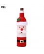 Christmas Santa Claus Knitting Red Wine Bottle Cover For Bar Xmas Snowman Bottle Bag