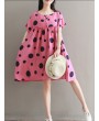 Polka Dots High Waist Vintage Short Sleeve Dresses