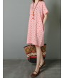 Loose Polka Dot Print Pockets Short Sleeve Vintage Dresses