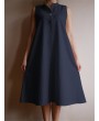 Vintage Sleeveless A Line Button Dress