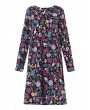 Women Floral Print Pockets Vintage Shift Dress