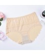 Seamless Ice Silk Lace Breathable Mid Waisted Panties