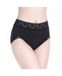 Plus Size High Waist Cotton Lace-trim Hip Lifting Panties