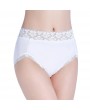 Plus Size High Waist Cotton Lace-trim Hip Lifting Panties