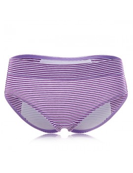 Cotton Striped Dots Physiological Briefs Leakproof Menstrual Period Underwear For Women