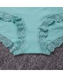 Cotton Lace-trim Hip Lifting Soft Mid Rise Panties