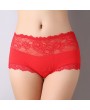 Cotton Lace-trim Hip Lifting Soft Mid Rise Panties