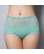 Cotton Lace-trim Hip Lifting Soft Mid Rise Panties