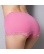 Cotton Lace-trim Hip Lifting Soft Mid Rise Panties