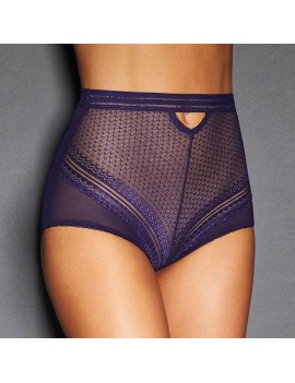 Plus Size High Waist Tummy Control Hollow Lace Panties