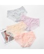 Lace-trim Seamless Cotton Crotch Low Rise Panties