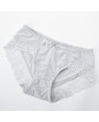 Lace-trim Seamless Cotton Crotch Low Rise Panties