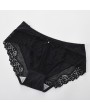 Lace-trim Seamless Cotton Crotch Low Rise Panties