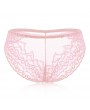 Plus Size See Through Lace Hip Lifting Mid Waist Panties