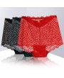 See Through Lace Hip Lifting Cotton Crotch High Waist Panties