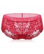 Flower Embroidery Lace Low Cut Seamless Pure Cotton Panties