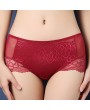 Lace Embroidered Breathable Seamfree Mid Waist Panties