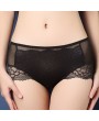 Lace Embroidered Breathable Seamfree Mid Waist Panties