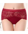 Lace Embroidered Hollow Breathable Mid Waist Panties