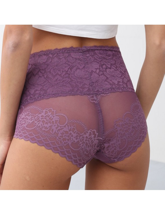 Sexy Hip Lifting Lace Breathable High Waisted Seamless Panties