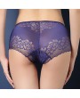 Embroidered Lace Breathable Hip Lifting Mid Waist Panties