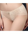 Embroidered Lace Breathable Hip Lifting Mid Waist Panties