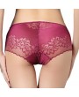 Embroidered Lace Breathable Hip Lifting Mid Waist Panties