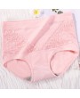 Plus Size High Waisted Cotton Lace Full Hip Panties