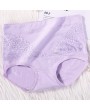 Plus Size High Waisted Cotton Lace Full Hip Panties